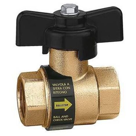 VALVOLA A SFERA FF CON RITEGNO BALLSTOP 1/2" CALEFFI