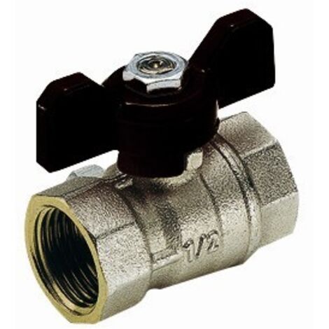 VALVOLA A SFERA FF MISTRAL A PASSAGGIO STANDARD CON FARFALLA 3/4" DN 18 PN 30