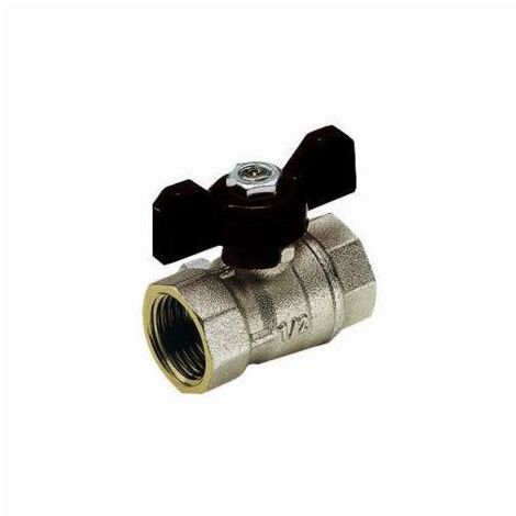 VALVOLA A SFERA FF MISTRAL A PASSAGGIO STANDARD CON FARFALLA Misura: 1/2"  DN 14   PN 40
