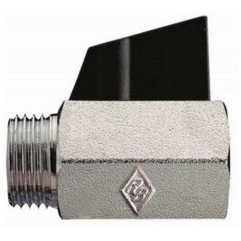 VALVOLA A SFERA FILETTATURA MF SABBIATA E CROMATA CON MANIGLIA 1/2" DN 15 PN 10 RB