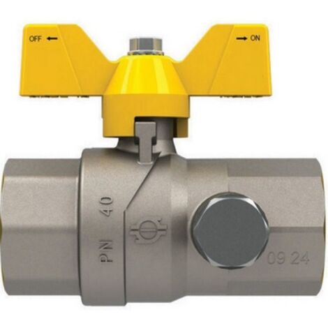 VALVOLA A SFERA GAS CON FARFALLA FUTURGAS FF 1&quot Con attacchi di pressione G1/4″