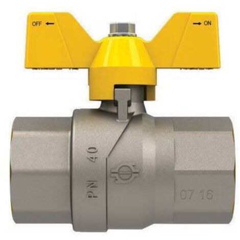 VALVOLA A SFERA GAS CON FARFALLA FUTURGAS FF Misura: 1/2"  DN 15