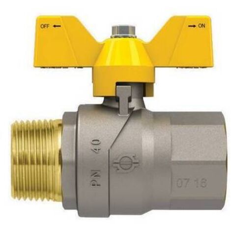 VALVOLA A SFERA GAS CON FARFALLA FUTURGAS MF 3/4" FIV