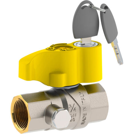 Valvola A Sfera Gas Diritta Post Contatore F-F Con Dado Girevole Fiv 3/4"X1"