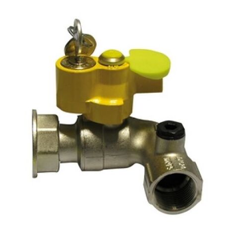 VALVOLA A SFERA GAS F/GIRELLO A SQUADRA CON SERRATURA 1&quot x 1&quot 1/4