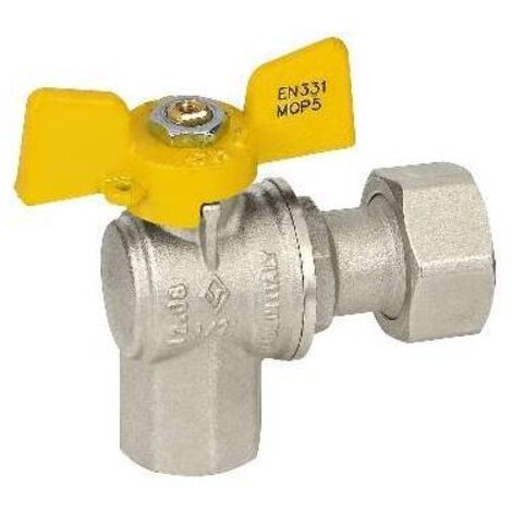 VALVOLA A SFERA GAS FEMMINA / DADO MOBILE 3/4 x 3/4 BUGATTI