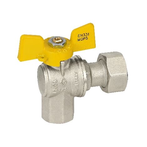 Valvola a sfera gas femmina / dado mobile 3/4" x 3/4"  dn 15