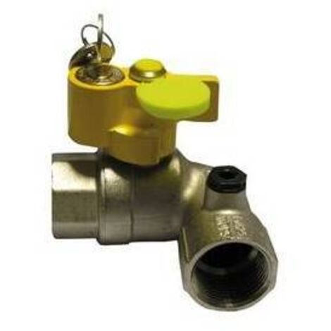 VALVOLA A SFERA GAS FF A SQUADRA CON SERRATURA 3/4" DN 20