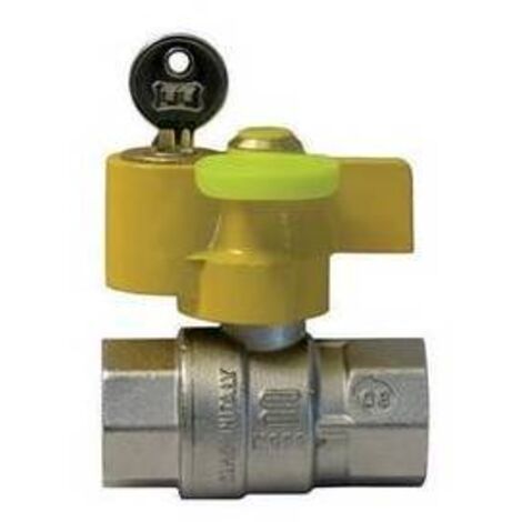 VALVOLA A SFERA GAS FF CON SERRATURA 3/4" ENOLGAS