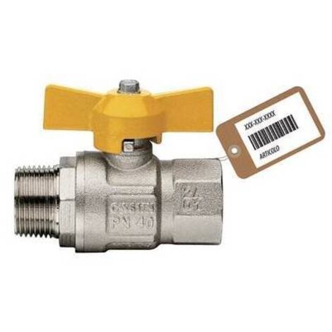 VALVOLA A SFERA GAS MF A FARFALLA MOD. LONDON F-BRICO 1/2" DN 15