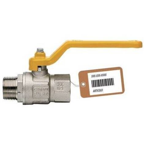 VALVOLA A SFERA GAS MF CON LEVA LUNGA MOD. LONDON F-BRICO 3/4" DN 20