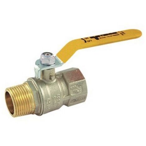 VALVOLA A SFERA GAS MF CON LEVA PIATTA Misura: 3/4"  DN 18