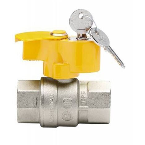 Valvola a sfera gas post contatore f-f 1 pollice con presa pressione ottone tiemme 2210072