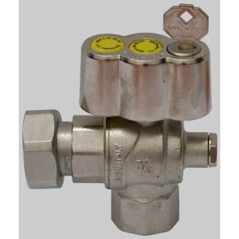 VALVOLA A SFERA GAS SQUADRA POST CONTATORE - 1" x 1"1/4 girevole