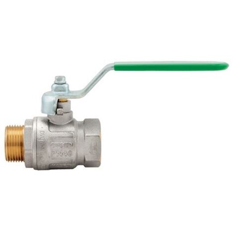 VALVOLA A SFERA IDEAL DVGW MF CON LEVA PIATTA PASSAGGIO TOTALE 3/4" (DN 20) 40 bar / 580 psi