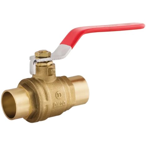 Valvola a sfera in ottone IDMAR da 35 mm per acqua, per saldatura