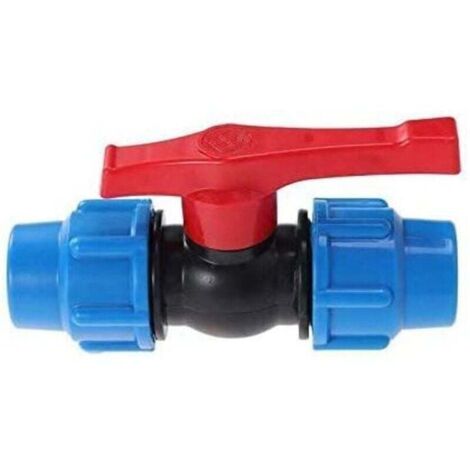 Valvola a sfera in plastica per tubo di compressione da 32 mm