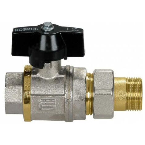 Valvola a sfera KOSMOS 3/4" per COLLETTORE F/ codola e girello con farfalla in alluminio 2027N405