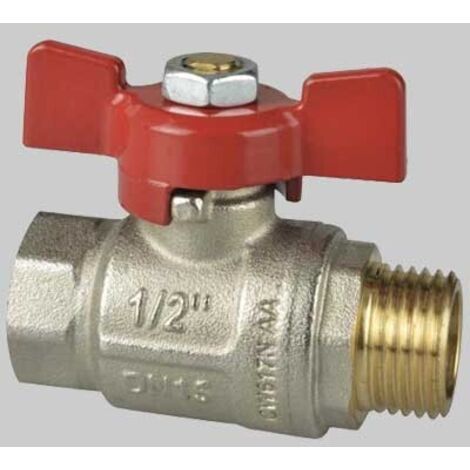 VALVOLA A SFERA M/F A PASSAGGIO TOTALE C/FARFALLA IN ALLUMINIO - 3/8 PN 50