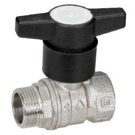 VALVOLA A SFERA MASCHIO/FEMMINA CON PROLUNGA NYLON 1/2" DN 14 PN 40