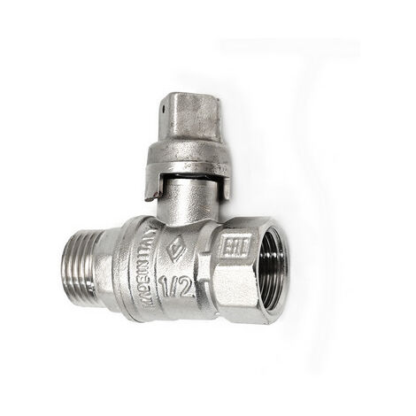 Valvola a sfera maschio/femmina quadro piombabile 1/2" dn 15 pn 40