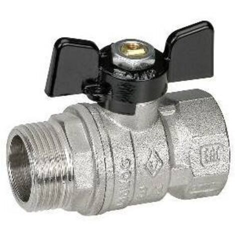 VALVOLA A SFERA MF CON FARFALLA 1/2" DN 15 BUGATTI