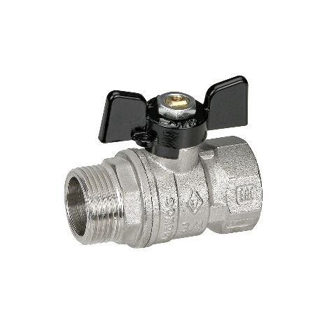 Valvola a sfera mf con farfalla 1"1/4  dn 32  pn 20