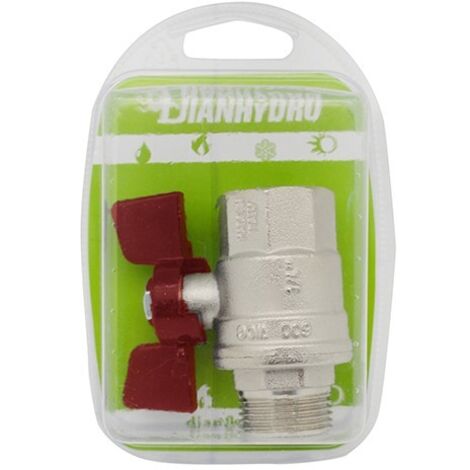 VALVOLA A SFERA MF CON FARFALLA BLISTER 1/2" DN 15 PN 64