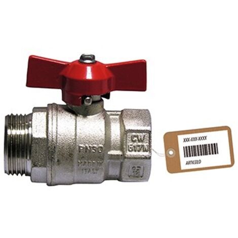 VALVOLA A SFERA MF CON FARFALLA F-BRICO 3/4" DN 20 PN 40