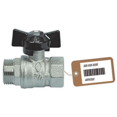 VALVOLA A SFERA MF CON FARFALLA  F-BRICO 3/8&quot DN 10  PN 64