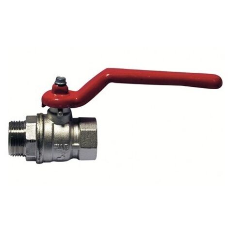 VALVOLA A SFERA MF CON LEVA ROSSA 1"1/4 (DN 32) 25 bar/ 362.5psi