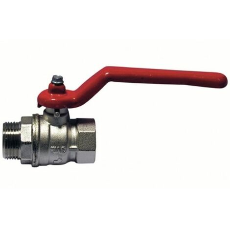 VALVOLA A SFERA MF CON LEVA ROSSA 3/8