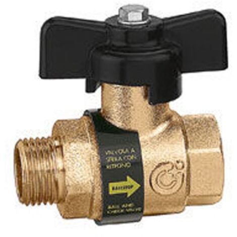 VALVOLA A SFERA MF CON RITEGNO INCORPORATA 1/2&quot