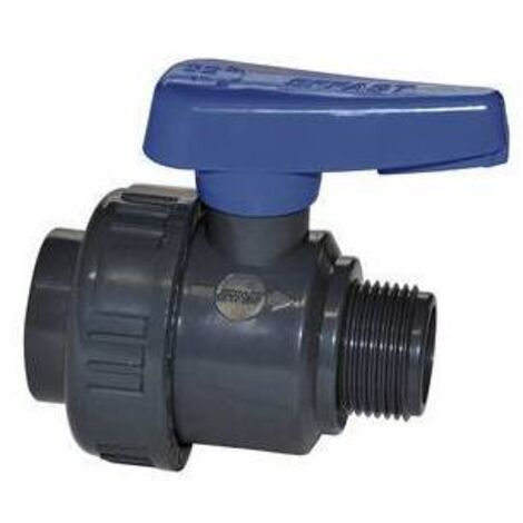 VALVOLA A SFERA MONOGHIERA IN PVC CON FIL. MF 3/4 IRRIT