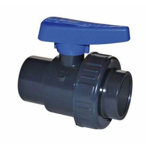 VALVOLA A SFERA MONOGHIERA IN PVC CON FILETTO FF 21/2 IRRIT