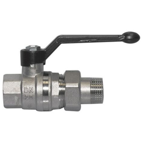 VALVOLA A SFERA PER COLLETTORE MF CON BOCCHETTONE E LEVA 3/4'' DN 20 PN 40