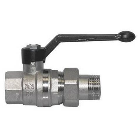 VALVOLA A SFERA PER COLLETTORE MF CON BOCCHETTONE E LEVA 3/4''  DN 20  PN 40 BUGATTI