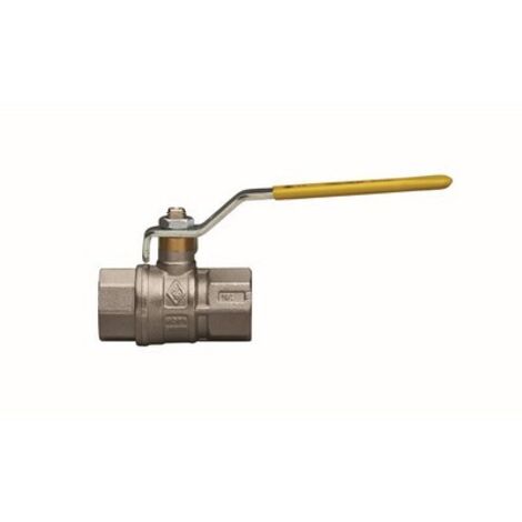 VALVOLA A SFERA PER GAS A PASSAGGIO TOTALE FIL. FF CON LEVA ACCIAIO 3/4" DN 20