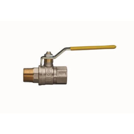 VALVOLA A SFERA PER GAS A PASSAGGIO TOTALE FIL. MF CON LEVA IN ACCIAIO 3/4&quot DN 20