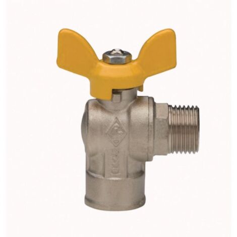 VALVOLA A SFERA PER GAS A SQUADRA FIL. FEMMINA ATT. MASCHIO 1/2&quot x 1/2&quot