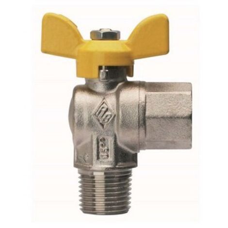 VALVOLA A SFERA PER GAS A SQUADRA  FIL M ATTACCO F 1/2" x 1/2" RB