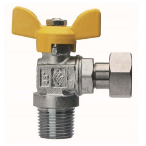 VALVOLA A SFERA PER GAS A SQUADRA FIL MASCHIO CON GIRELLO 3/4" x 3/4" RB