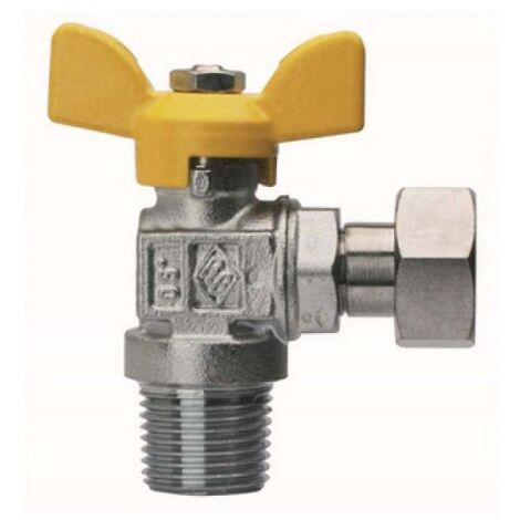 VALVOLA A SFERA PER GAS A SQUADRA FIL MASCHIO CON GIRELLO 3/4&quot x 3/4&quot