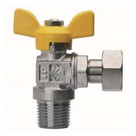 VALVOLA A SFERA PER GAS A SQUADRA FIL MASCHIO CON GIRELLO Misura: 1/2" x 1/2"  DN 15