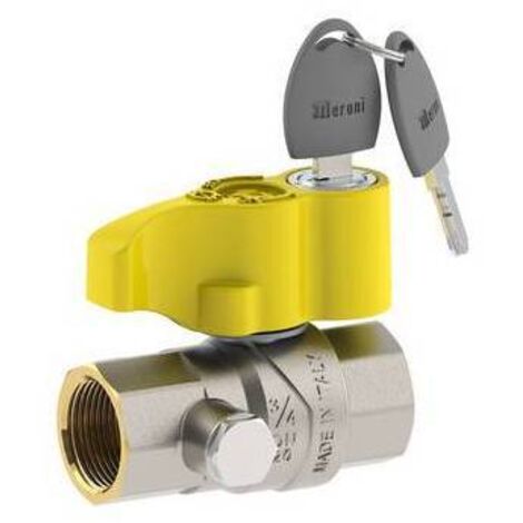 VALVOLA A SFERA PER GAS ATT. FF CON SERRATURA 3/4 FIV