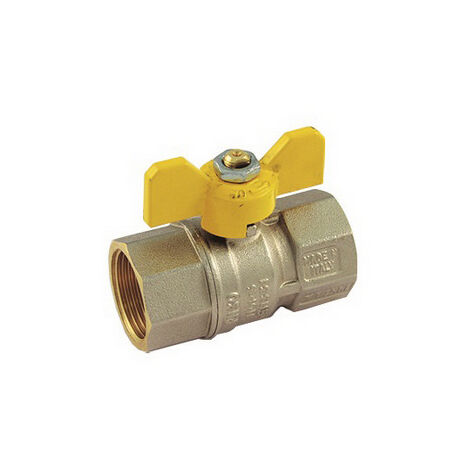 Valvola a sfera per gas ff con leva farfalla 3/4"  dn 18