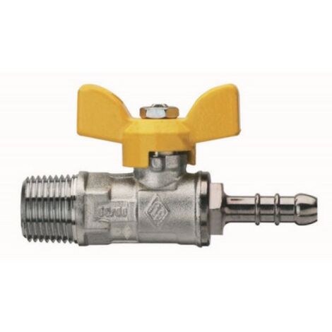 VALVOLA A SFERA PER GAS FIL. M CON PORTAGOMMA E FARFALLA IN ALLUMINIO 1/2&quot x 8 DN 15