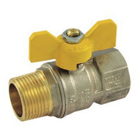VALVOLA A SFERA PER GAS MF CON LEVA FARFALLA 1&quot