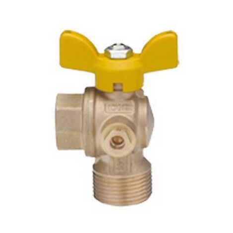 VALVOLA A SFERA PER GAS PASSAGGIO TOTALE A SQUADRA FM CON FARFALLA 3/4&quot DN 20