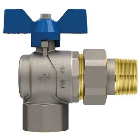VALVOLA A SFERA P.T. CON FARFALLA A SQUADRA EVOLUTION FEMMINA-BOCCHETT 1" x 1" DN 25 PN 30